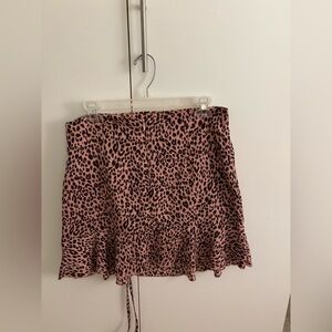 SHEIN Pink Cheetah Print Skirt